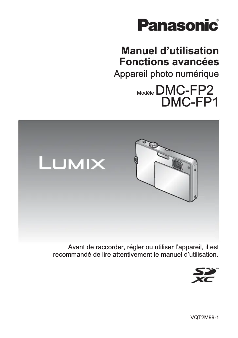 Imagen de la primera página del manual del dispositivo Lumix DMC-FP2