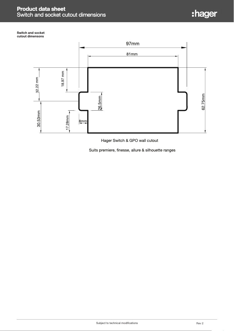 Página 1 del manual Ficha técnica Hager WBWSH4LFHH