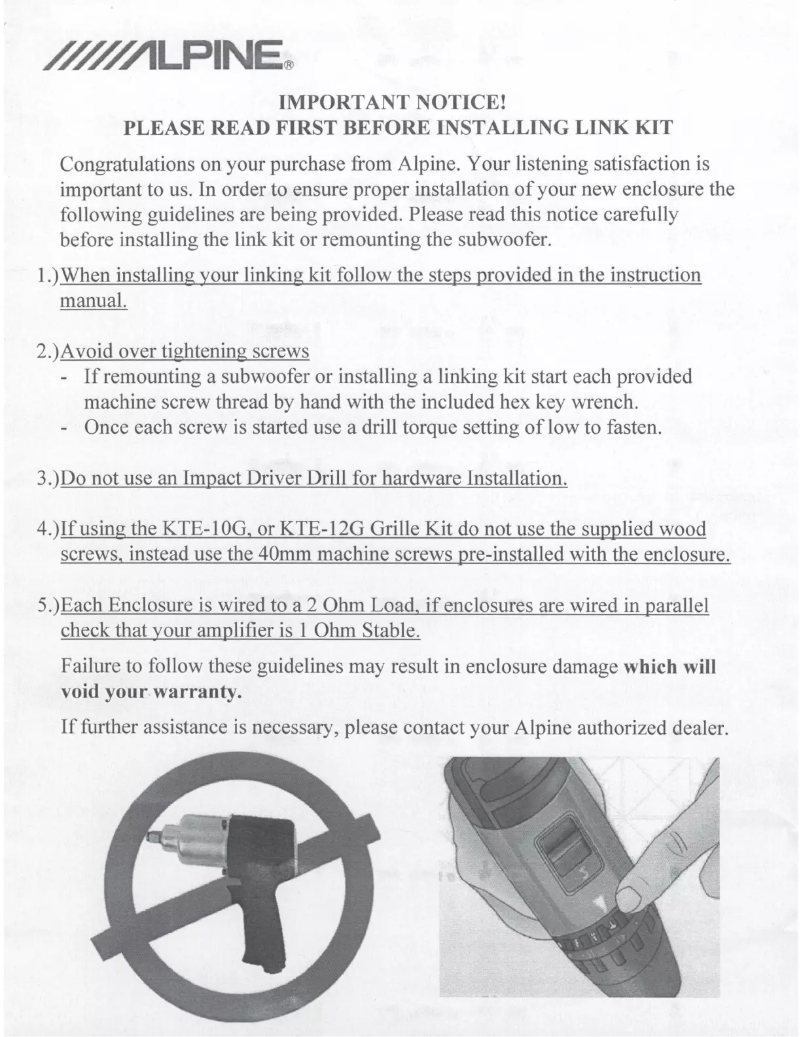 Página 1 del manual Manual de usuario Alpine KTX-H12