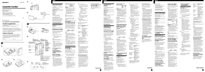 Imagen de la primera página del manual del dispositivo TCM-150
