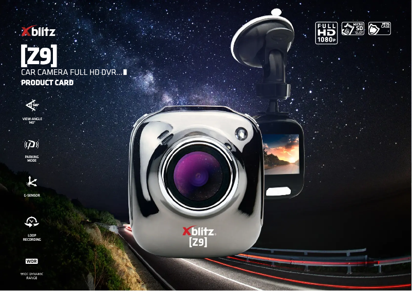 Página 1 del manual Ficha técnica Xblitz Z9
