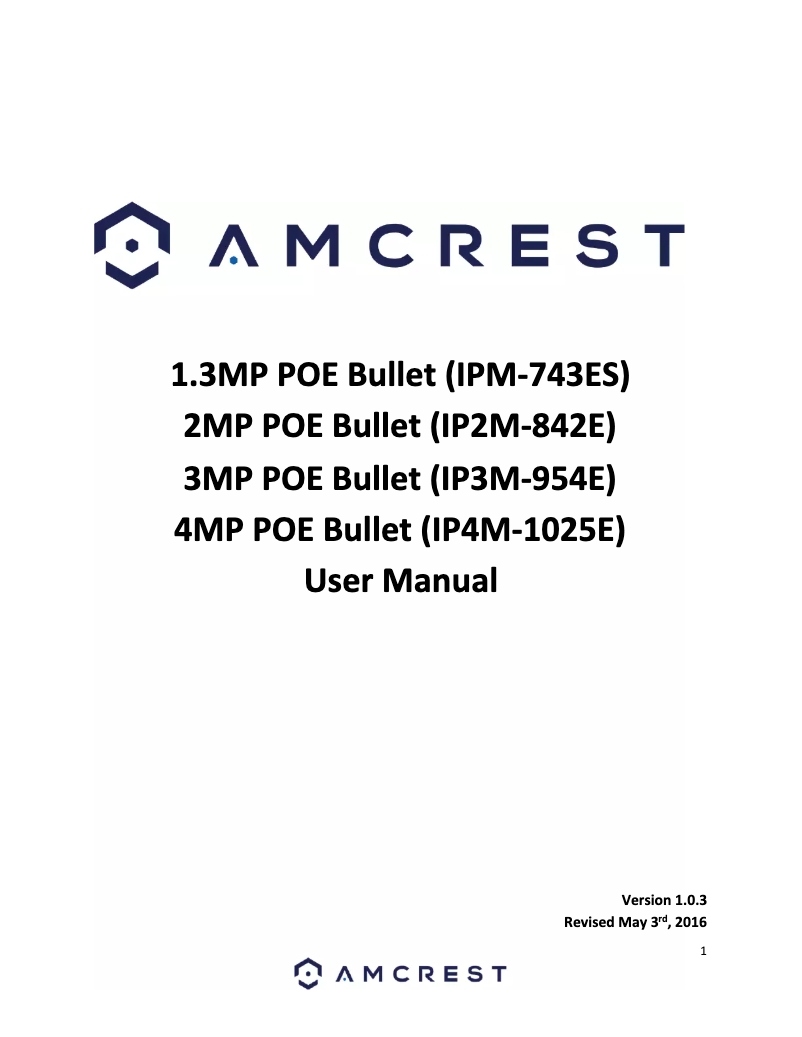 Página nº 1 - Manual de usuario Amcrest IP4M-1025EB