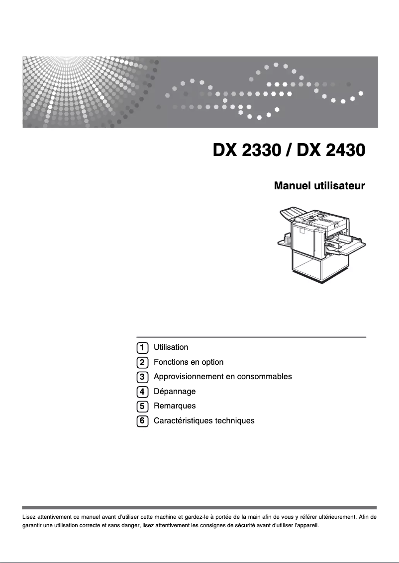 Imagen de la primera página del manual del dispositivo DX 2430