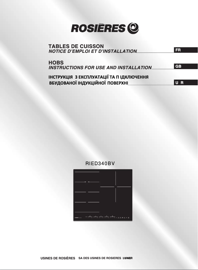 Imagen de la primera página del manual del dispositivo RIED 340 BV