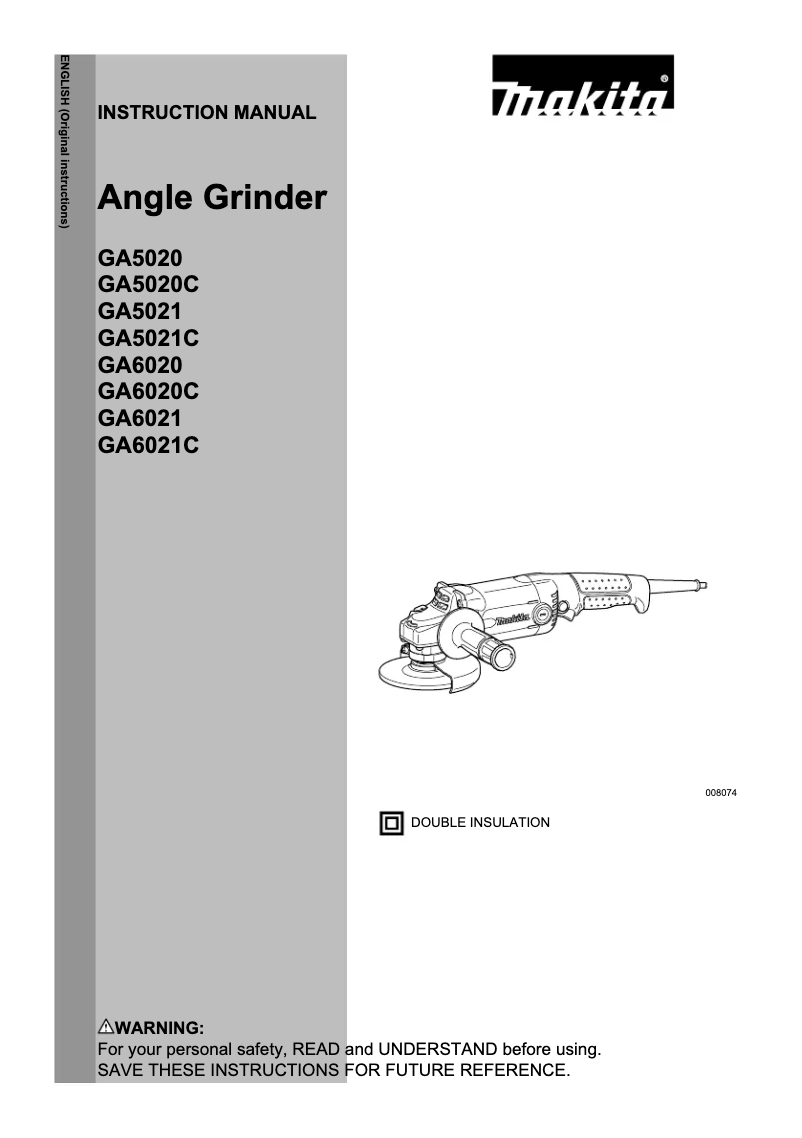 Imagen de la primera página del manual del dispositivo GA5020Y