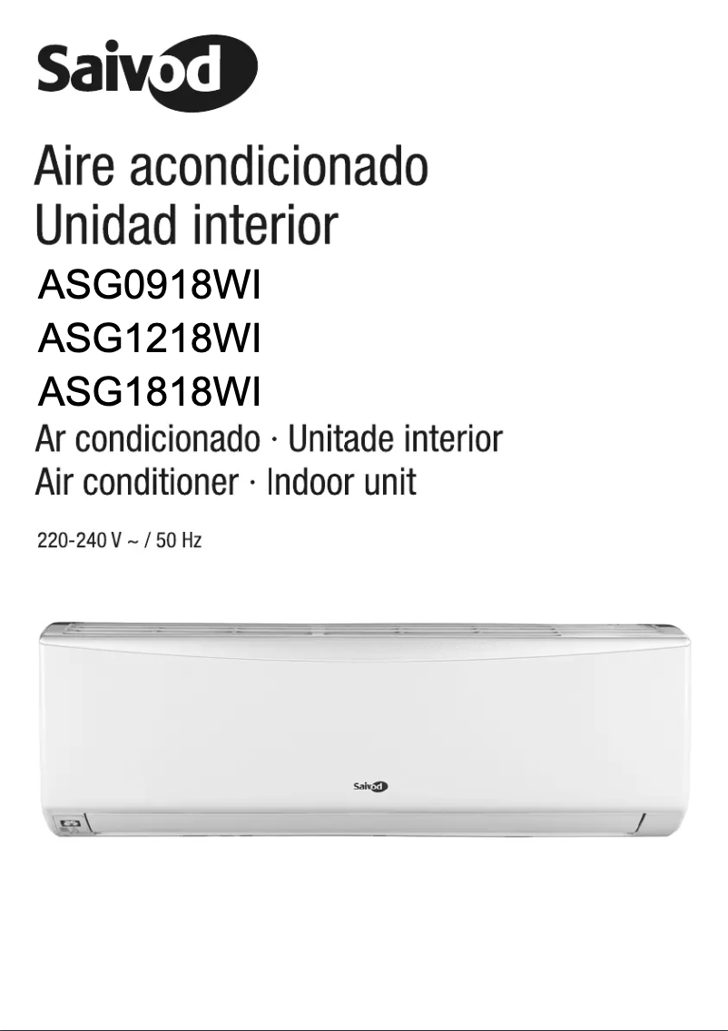 Página 1 del manual Manual de usuario Saivod ASG 1818 WI