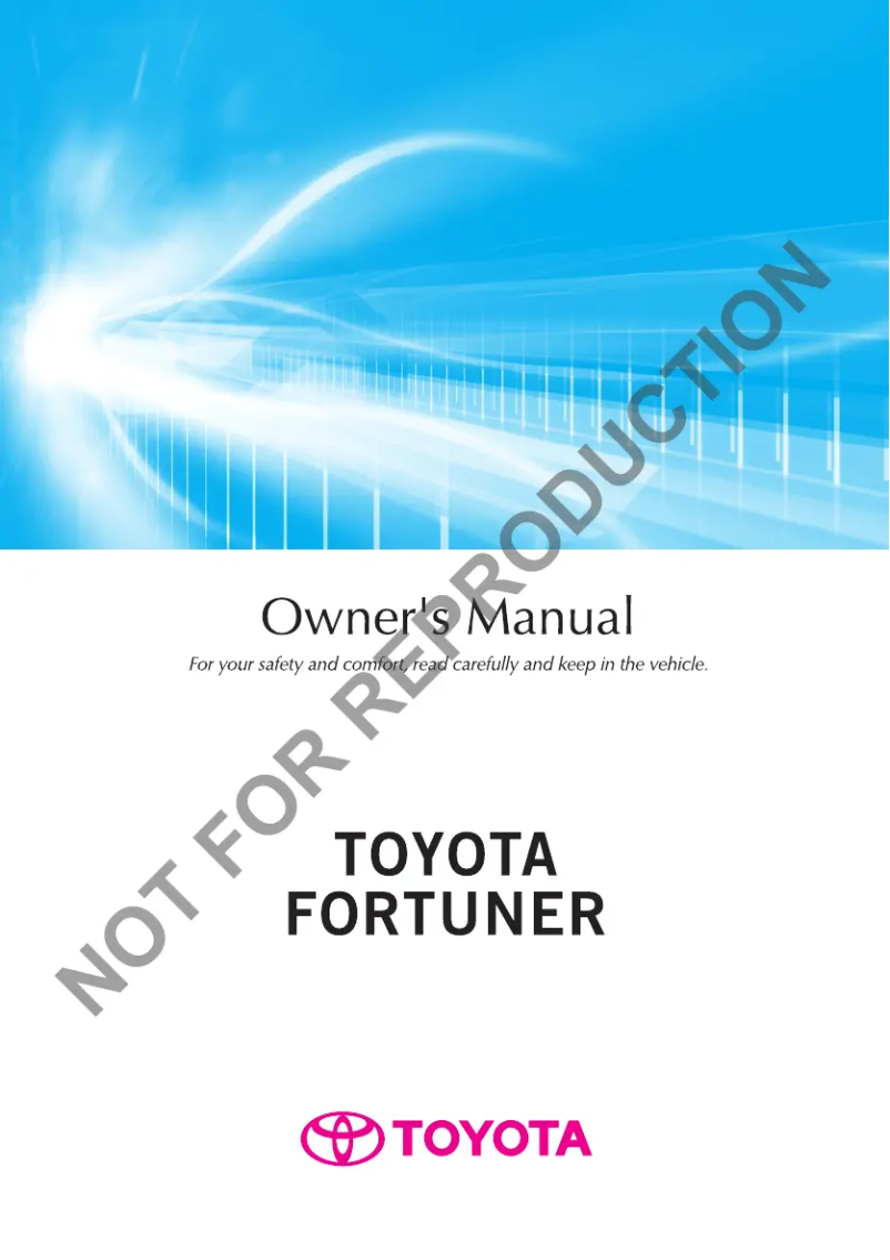Página 1 del manual Manual de usuario Toyota Fortuner (2016)