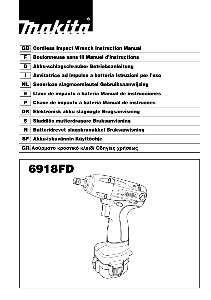Página 1 del manual Manual de usuario Makita 6918FDWDE