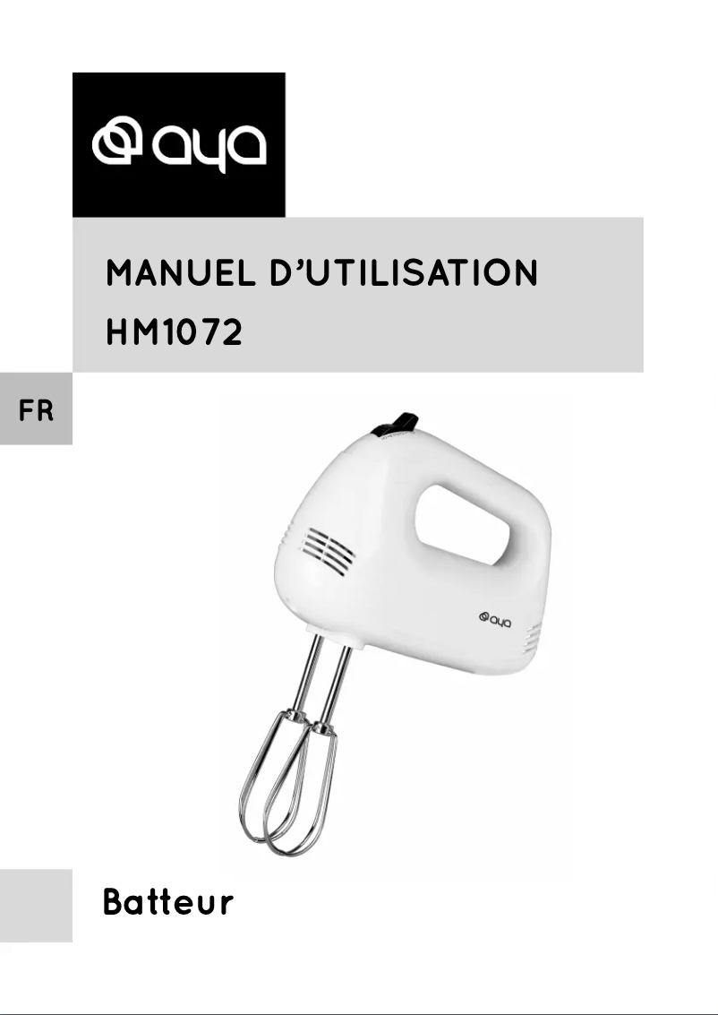 Imagen de la primera página del manual del dispositivo HM1072