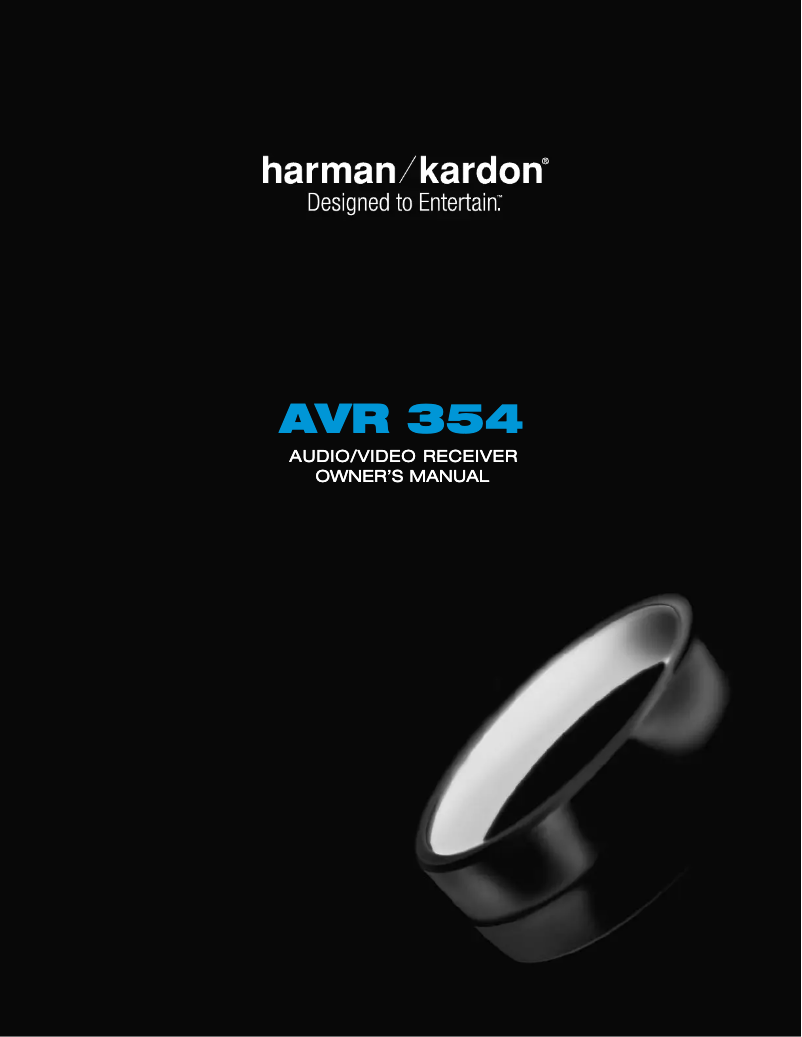 Página 1 del manual Manual de usuario Harman Kardon AVR 354