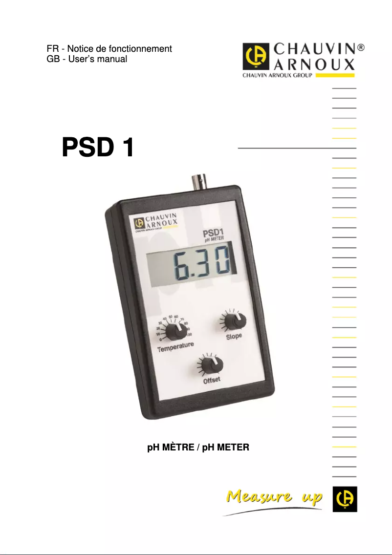 Imagen de la primera página del manual del dispositivo PSD1