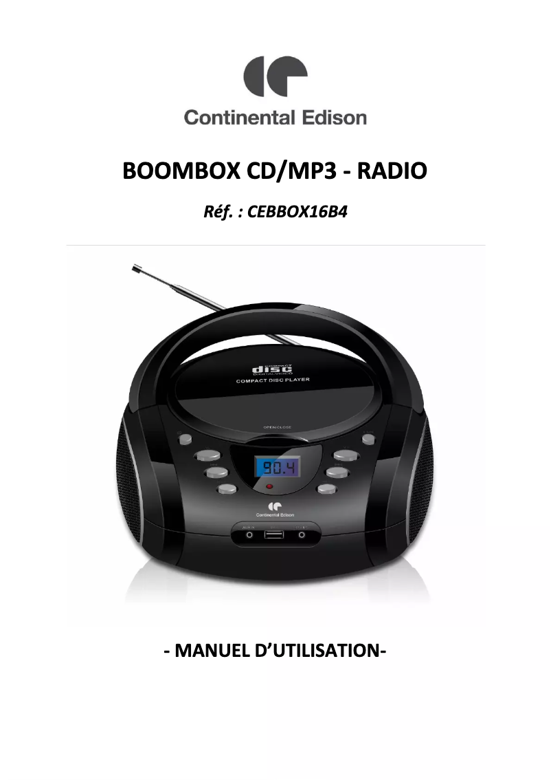 Imagen de la primera página del manual del dispositivo CEBBOX16B4