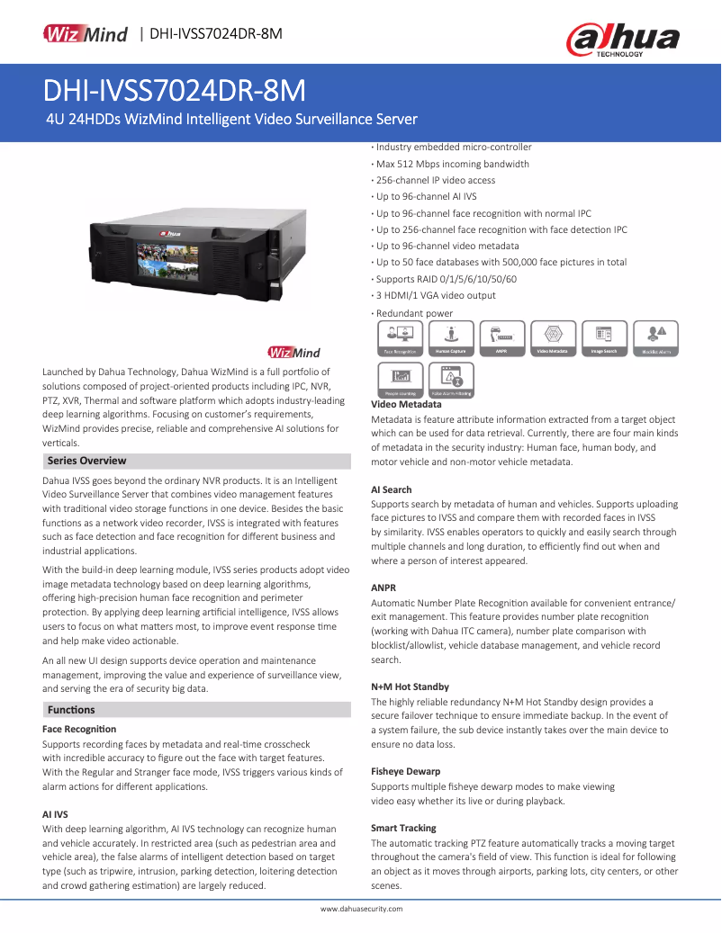Imagen de la primera página del manual del dispositivo IVSS7024DR-8M