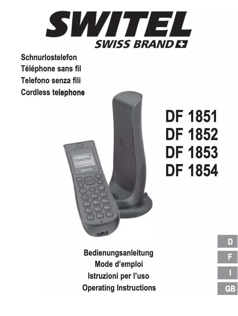 Página 1 del manual Manual de usuario Switel DF1853