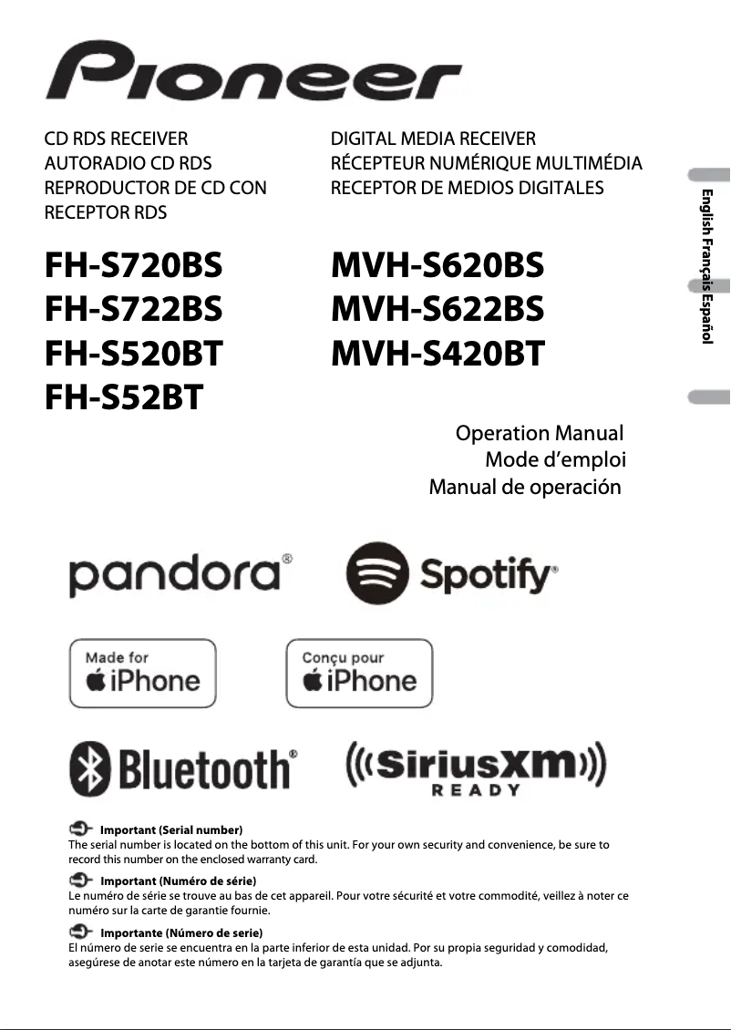 Imagen de la primera página del manual del dispositivo FH-S720BS
