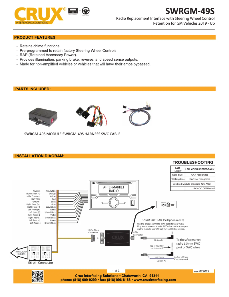 Imagen de la primera página del manual del dispositivo SWRGM-49S