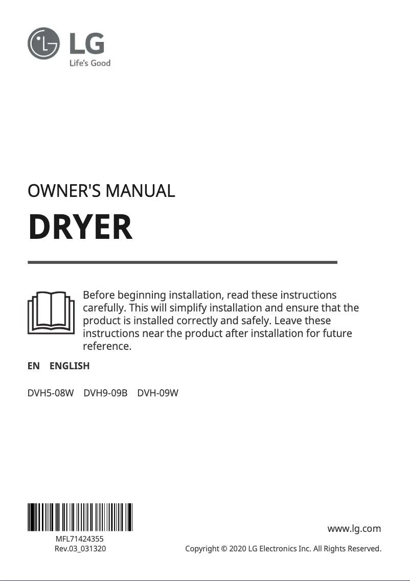 Imagen de la primera página del manual del dispositivo DVH5-08W