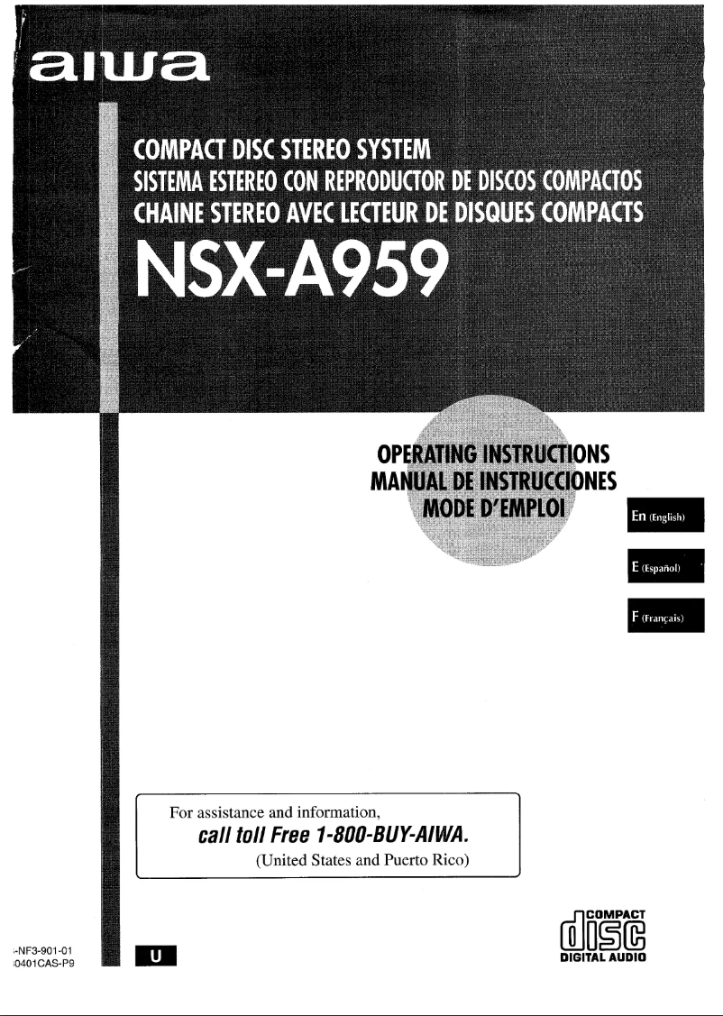 Imagen de la primera página del manual del dispositivo NSX-A959