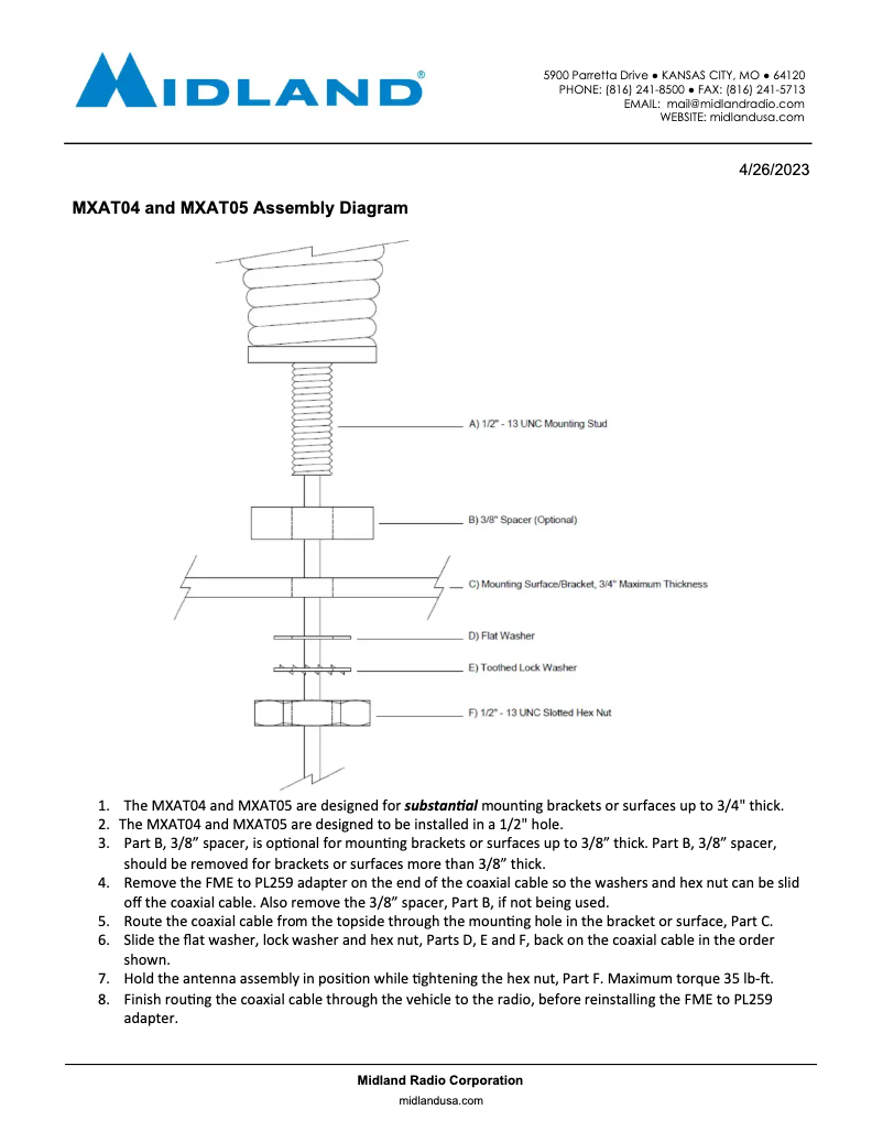 Imagen de la primera página del manual del dispositivo MicroMobile MXAT04VP