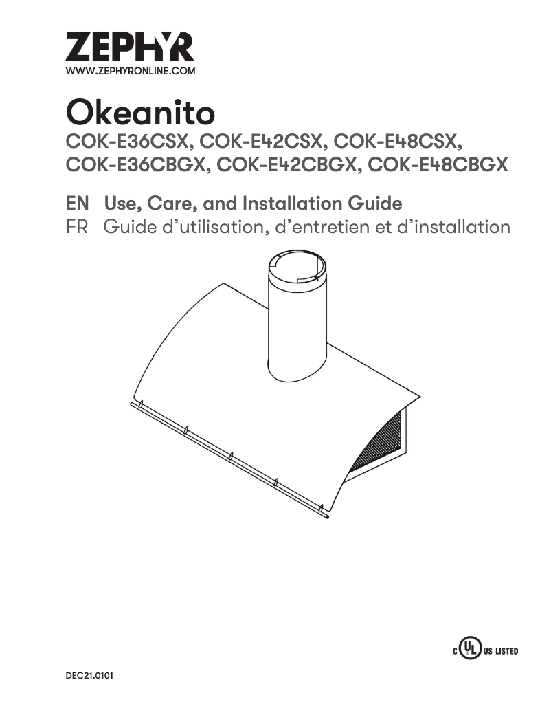 Imagen de la primera página del manual del dispositivo COK-E48CSX