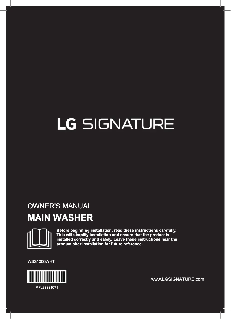 Página 1 del manual Manual de usuario LG WSS1006WHT
