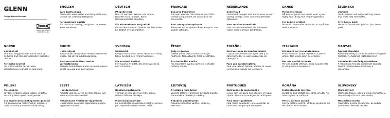 Página 1 del manual Manual de usuario Ikea GLENN