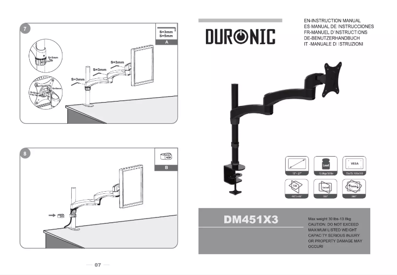 Página nº 1 - Manual de usuario Duronic DM451X3