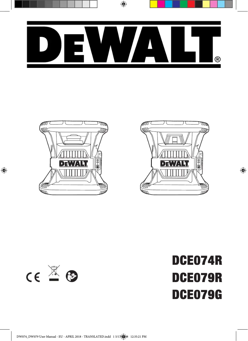 Página 1 del manual Manual de usuario DeWalt DCE079G