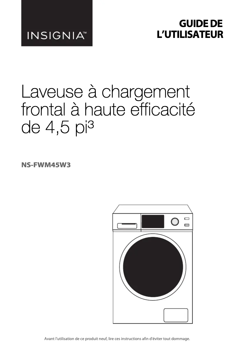 Imagen de la primera página del manual del dispositivo NS-FWM45W3