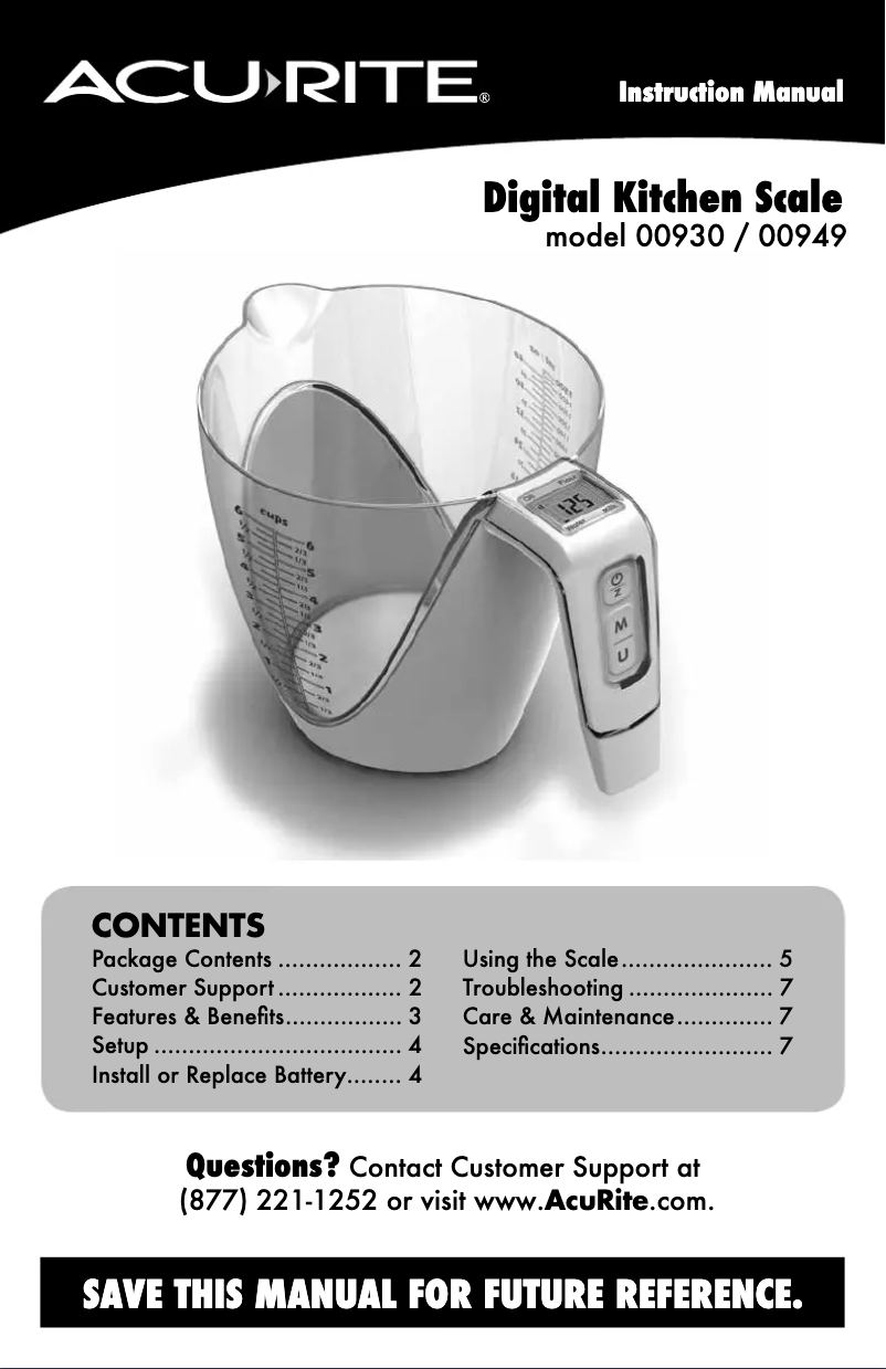 Página 1 del manual Manual de usuario AcuRite 00930