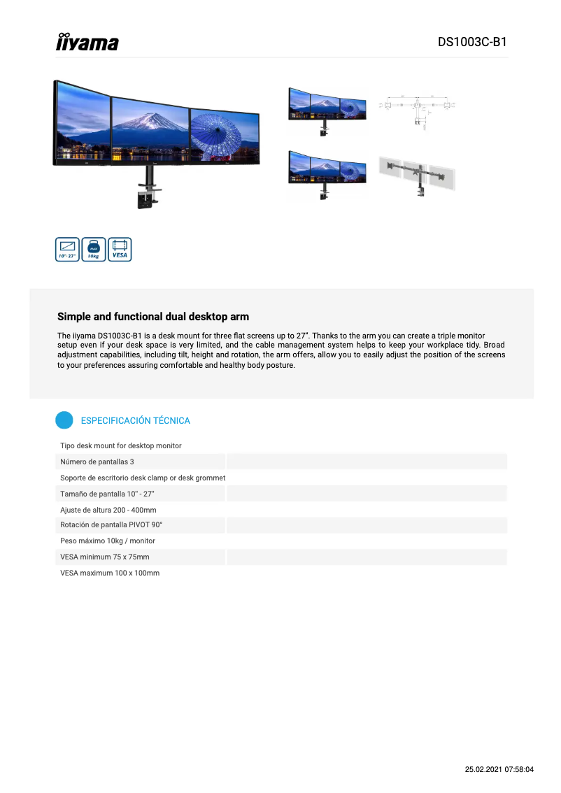 Imagen de la primera página del manual del dispositivo DS1003C-B1