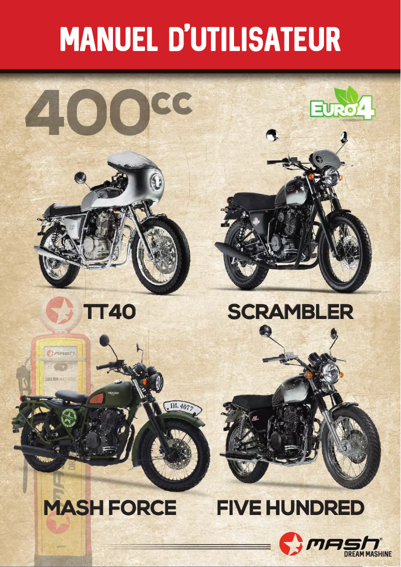 Página 1 del manual Manual de usuario Mash Five Hundred 400cc (2018)