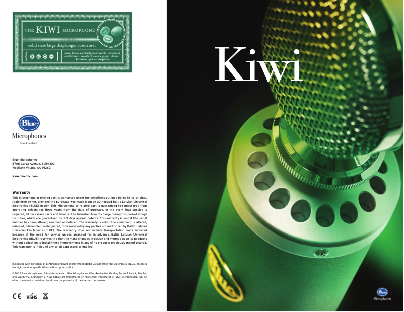 Imagen de la primera página del manual del dispositivo Kiwi
