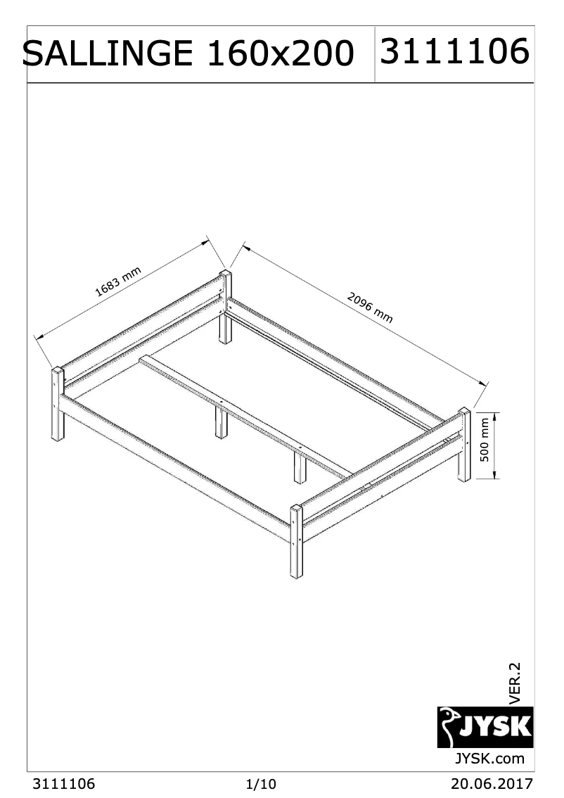 Imagen de la primera página del manual del dispositivo Sallinge (160x200)