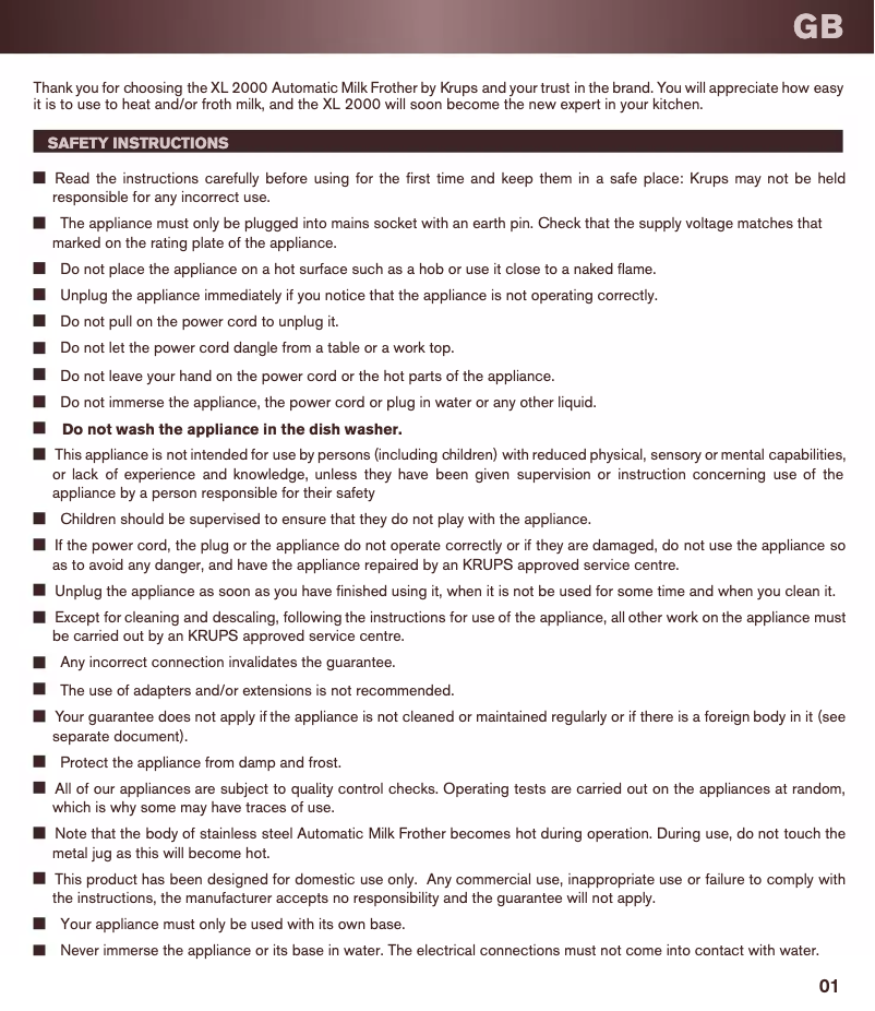 Imagen de la primera página del manual del dispositivo Asocino XL2004E