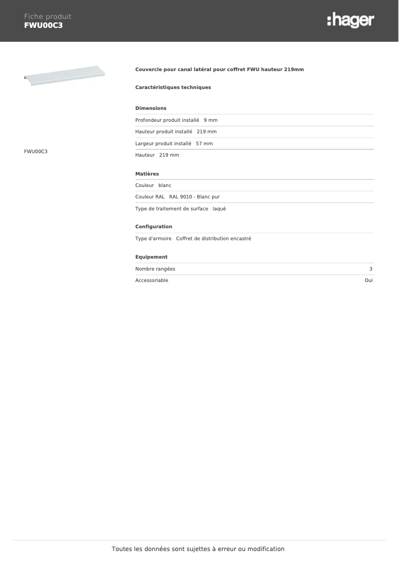 Imagen de la primera página del manual del dispositivo FWU00C3