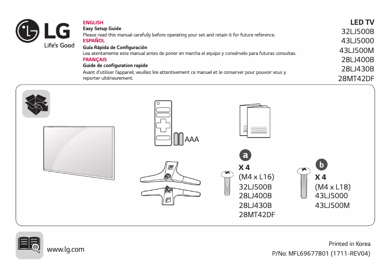 Página nº 1 - Manual de usuario LG 28LJ430B