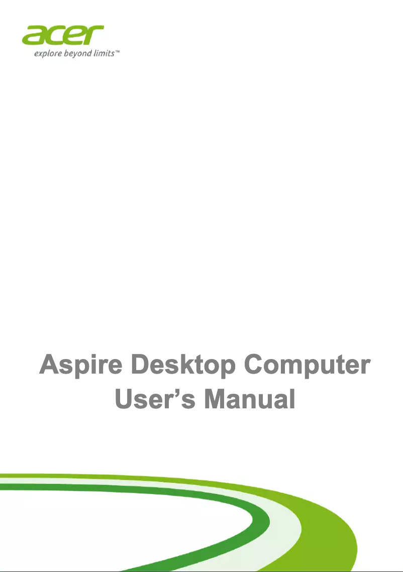 Imagen de la primera página del manual del dispositivo Aspire GX-281
