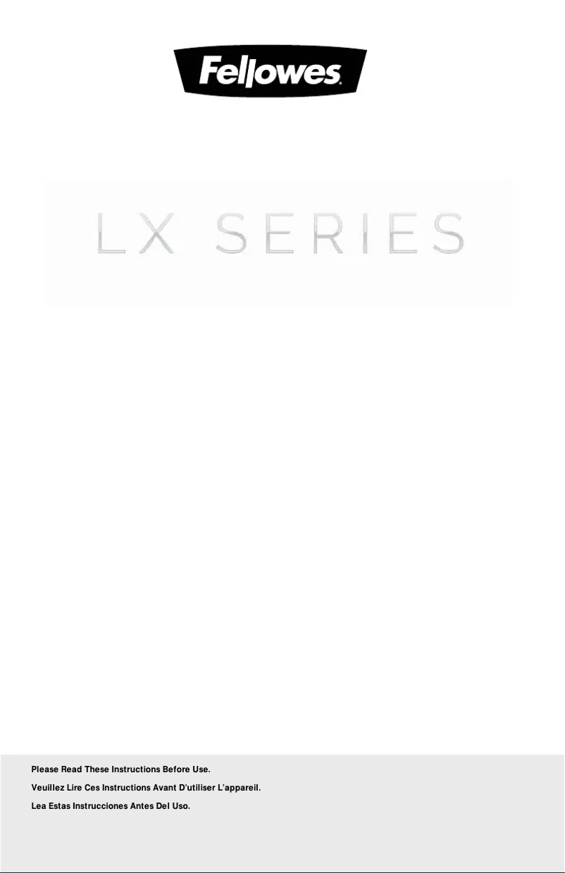 Imagen de la primera página del manual del dispositivo Powershred LX190