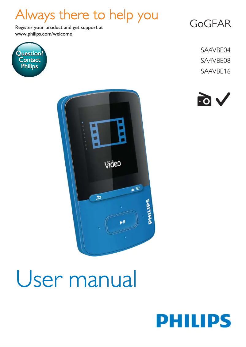 Imagen de la primera página del manual del dispositivo GoGear Vibe
