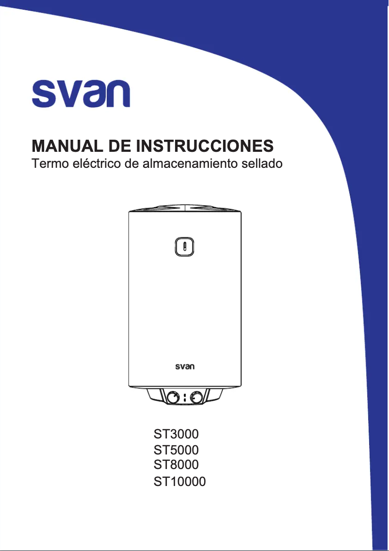 Imagen de la primera página del manual del dispositivo ST3000