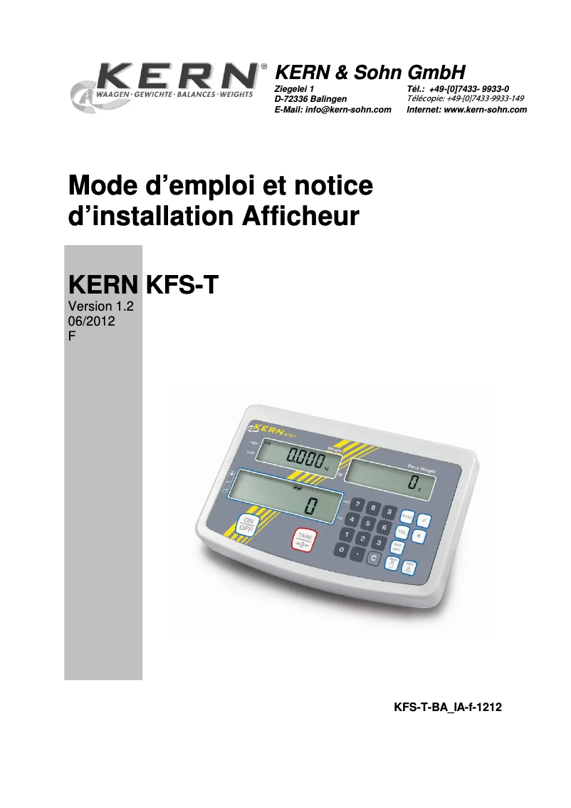 Imagen de la primera página del manual del dispositivo IFS 30K0.2DL