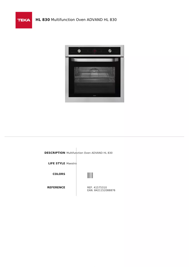 Imagen de la primera página del manual del dispositivo HL 830