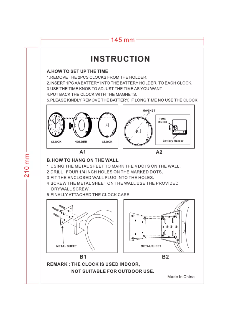 Imagen de la primera página del manual del dispositivo HE-CLOCK-86