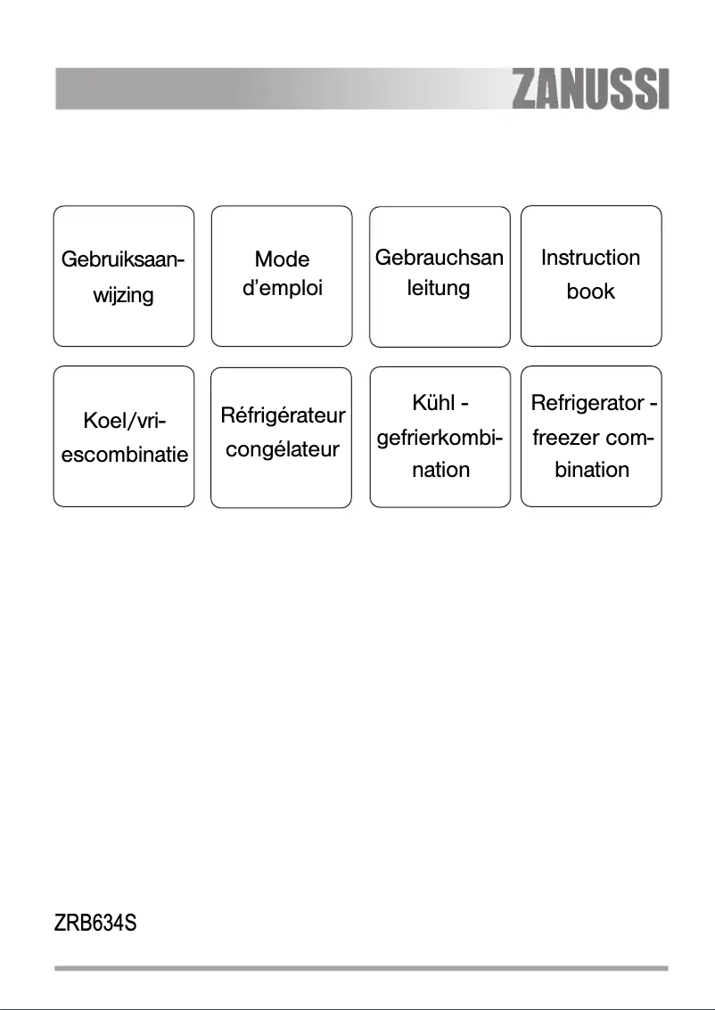 Página 1 del manual Manual de usuario Zanussi ZRB 634 s