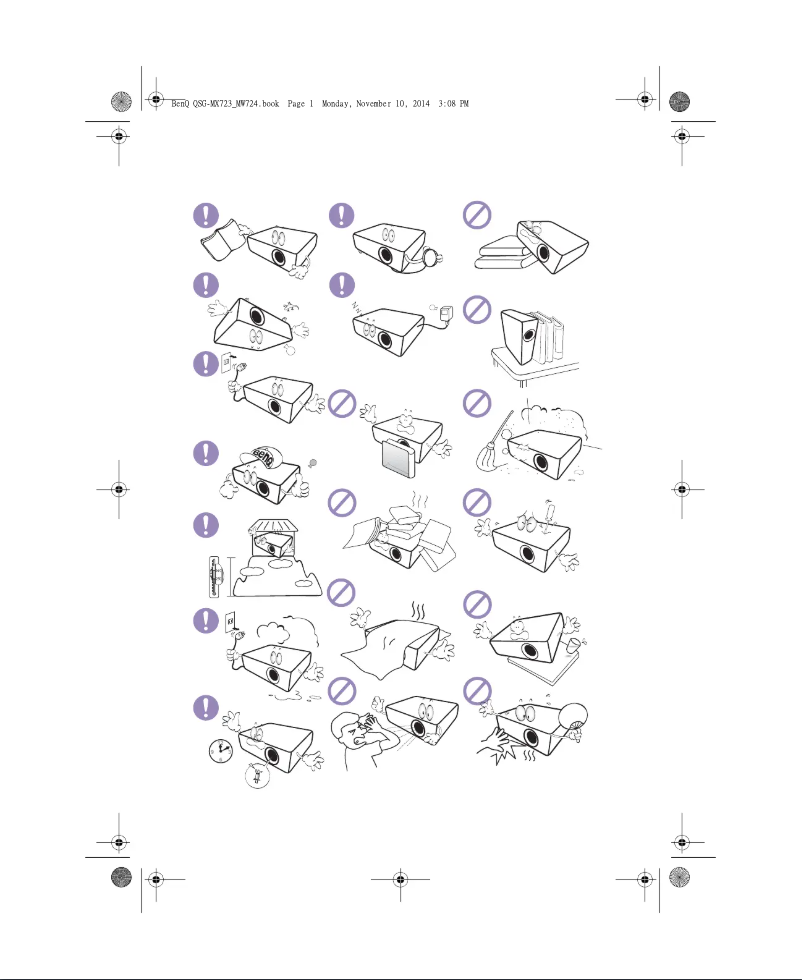 Página 1 del manual Guía de inicio rápido BenQ MW724