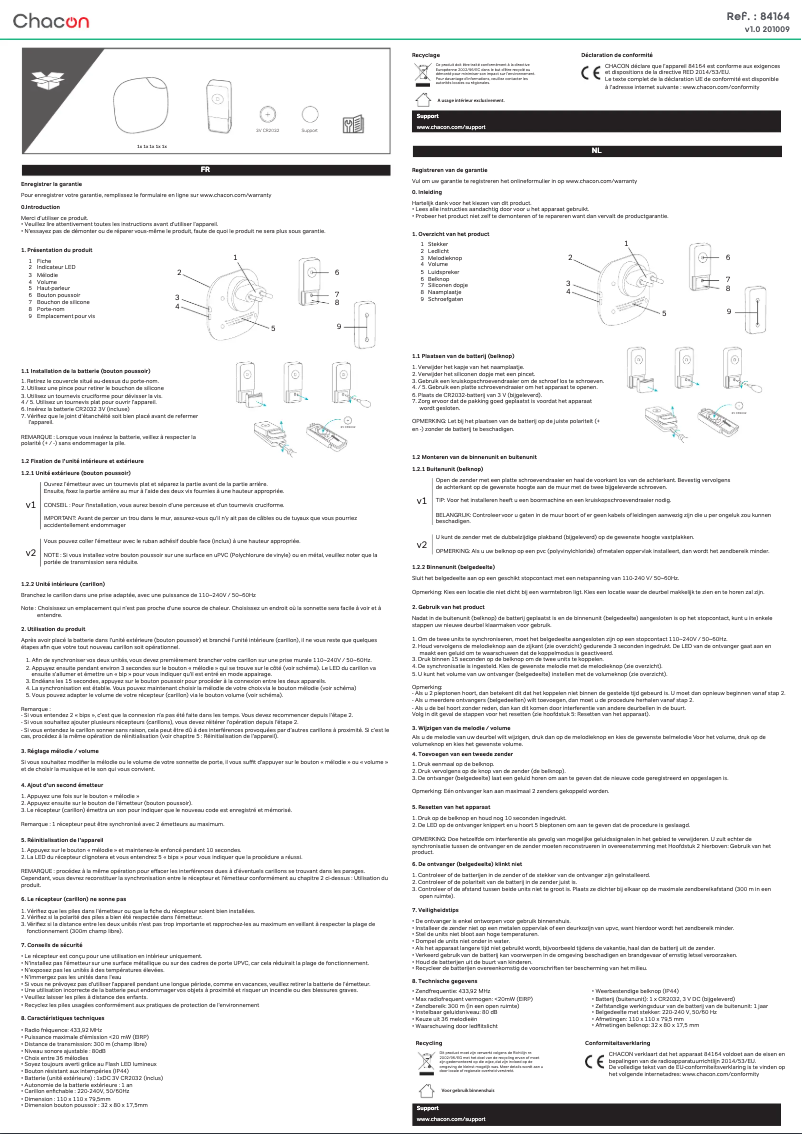 Imagen de la primera página del manual del dispositivo 84164