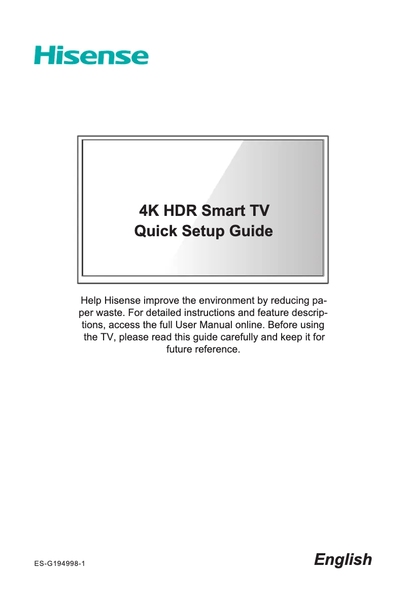 Imagen de la primera página del manual del dispositivo H8G H8 Quantum