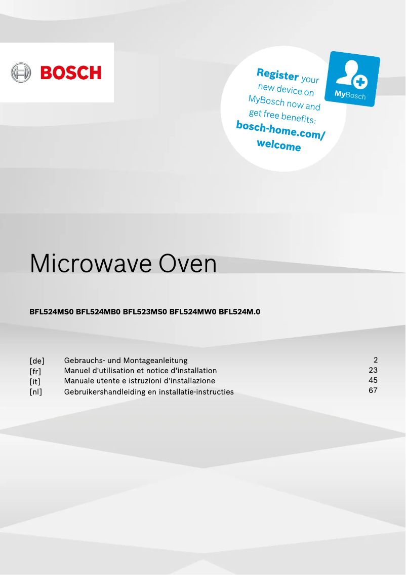 Página 1 del manual Manual de usuario Bosch BFL524MW0