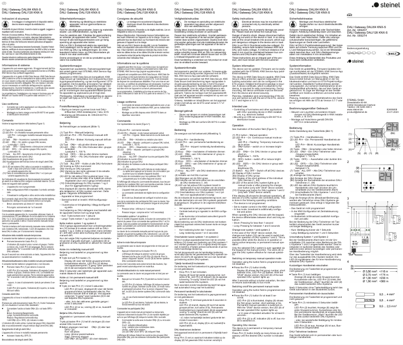 Imagen de la primera página del manual del dispositivo DALI128 KNX